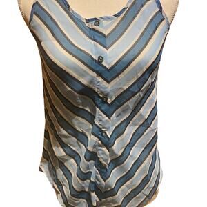 E hanger M Size Small Boho Cottage Crochet back sleeveless Blouse Office Work